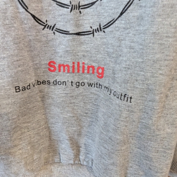 Gray Smiley Sweatshirt - Picture 3 of 7